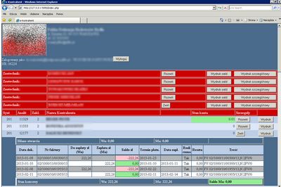 e-Kontrahent - widok z monitora Kierownika